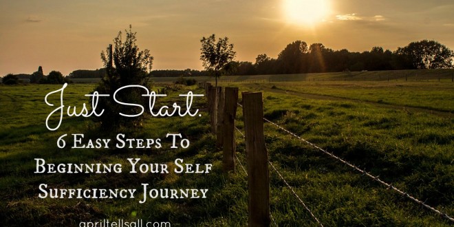 Just Start. 6 Easy Steps To Begin Your Self Sufficiency Journey