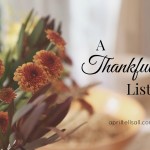 A Thankful List