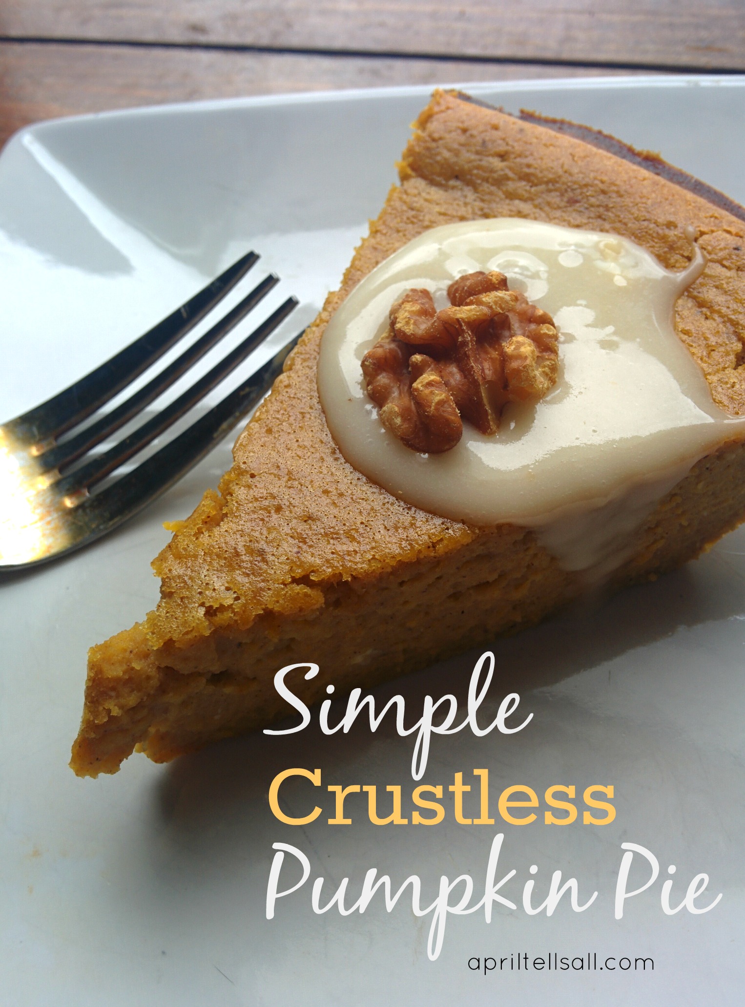 Simple Crustless Pumpkin Pie