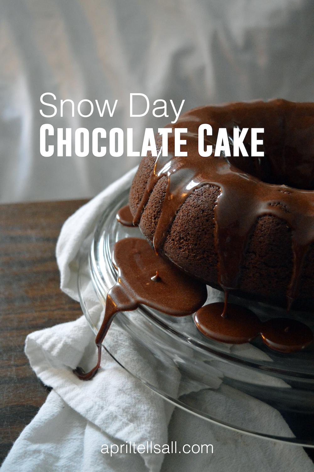 Snow Day Chocolate Cake